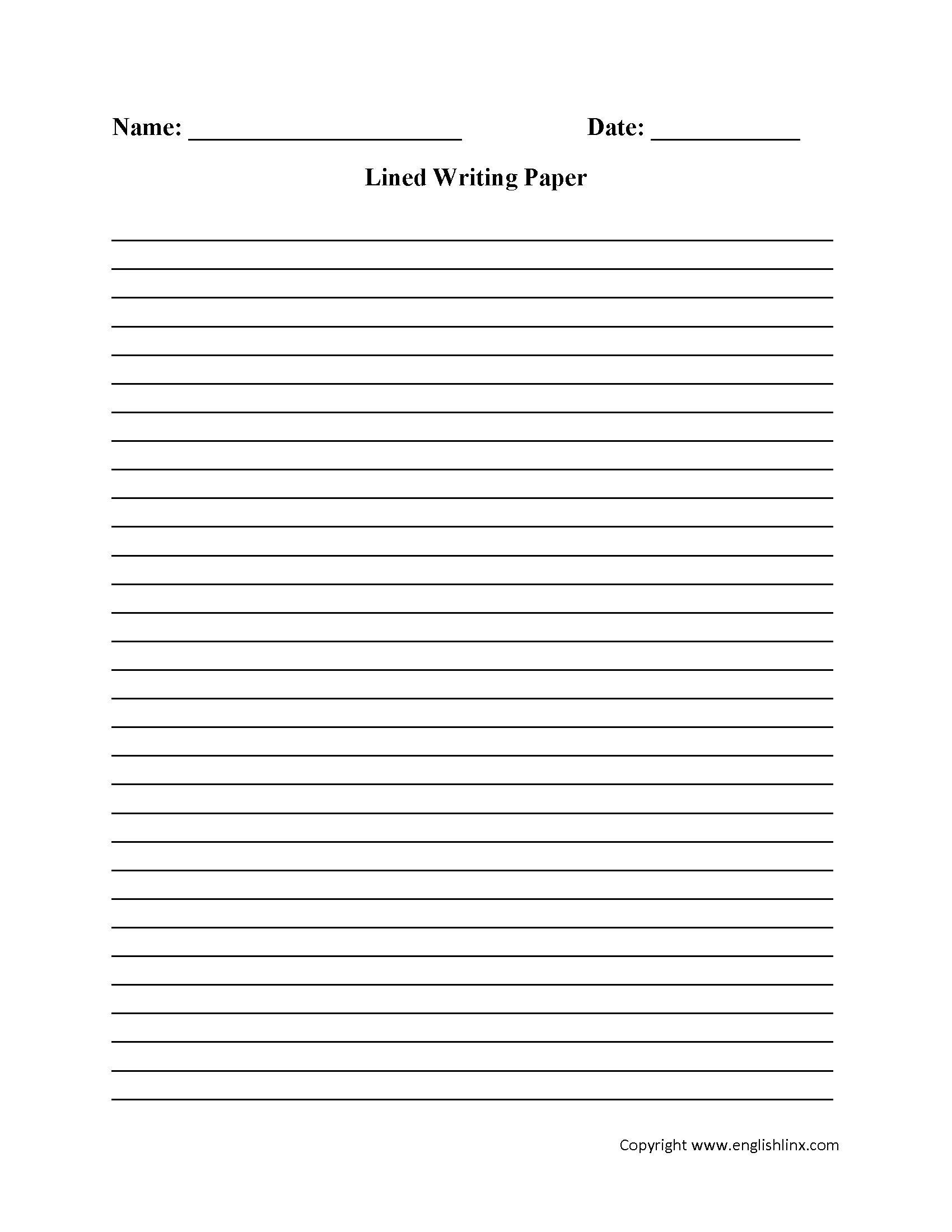 Writing Worksheets | Lined Writing Paper Worksheets - Free Printable | Printable Writing Worksheets