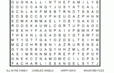 1970's Tv Printable Word Search Puzzle | Word Search Puzzles | Free Printable Word Search Worksheets For Adults