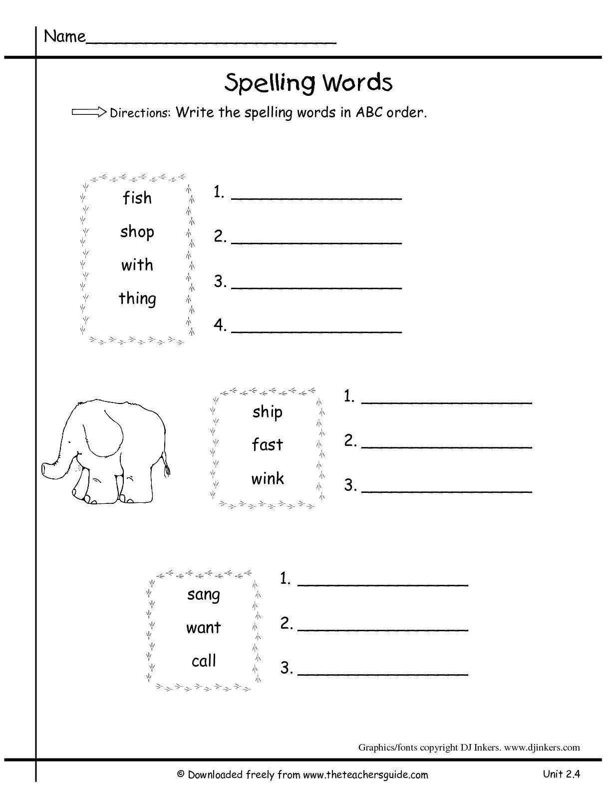 Abc Order Worksheets Kindergarten Worksheet Arranging Words | Printable Alphabetical Order Worksheets