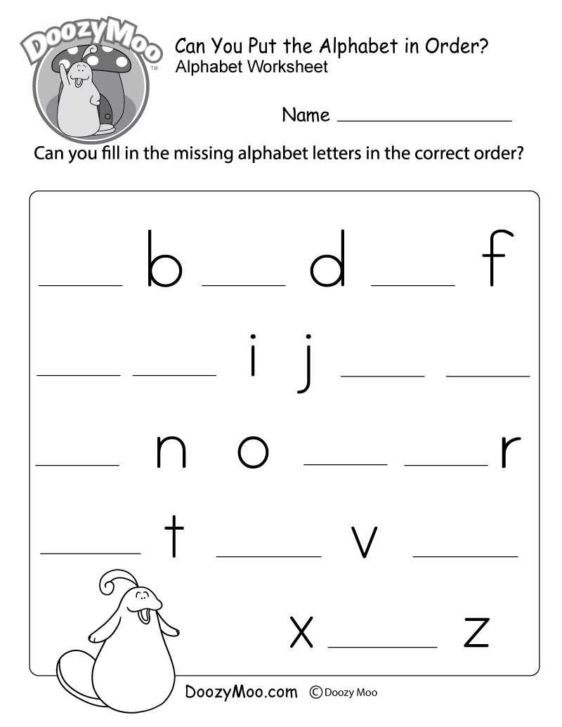 Can You Put The Alphabet In Order? (Free Printable Worksheet) | Printable Alphabetical Order Worksheets