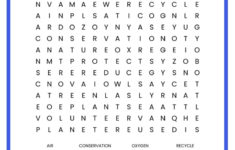 Earth Day Word Search Free Printable Worksheet | Free Printable Word Search Worksheets For Adults