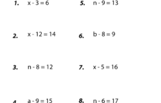 Free Printable Solving Equations Worksheet For Seventh Grade | Solving Equations Printable Worksheets
