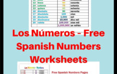 Los Números – Free Spanish Numbers Worksheets | Spanish | Numbers In Spanish Worksheet Printable