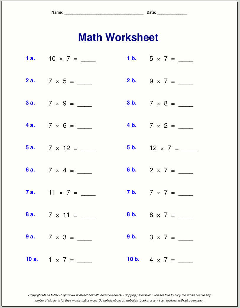 Math Printables